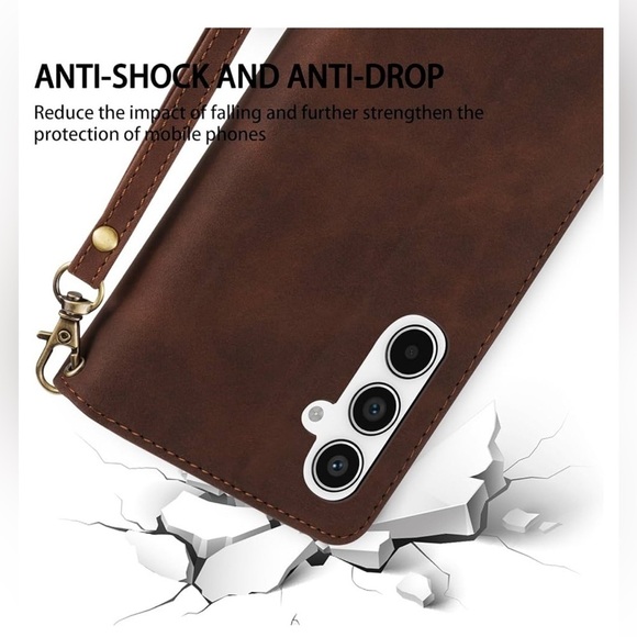 ZZXX CASE SLIM CREATIVE CASE SAMSUNG GALAXY A55 5G CASE WALLET BROWN COFFEE - Picture 8 of 8